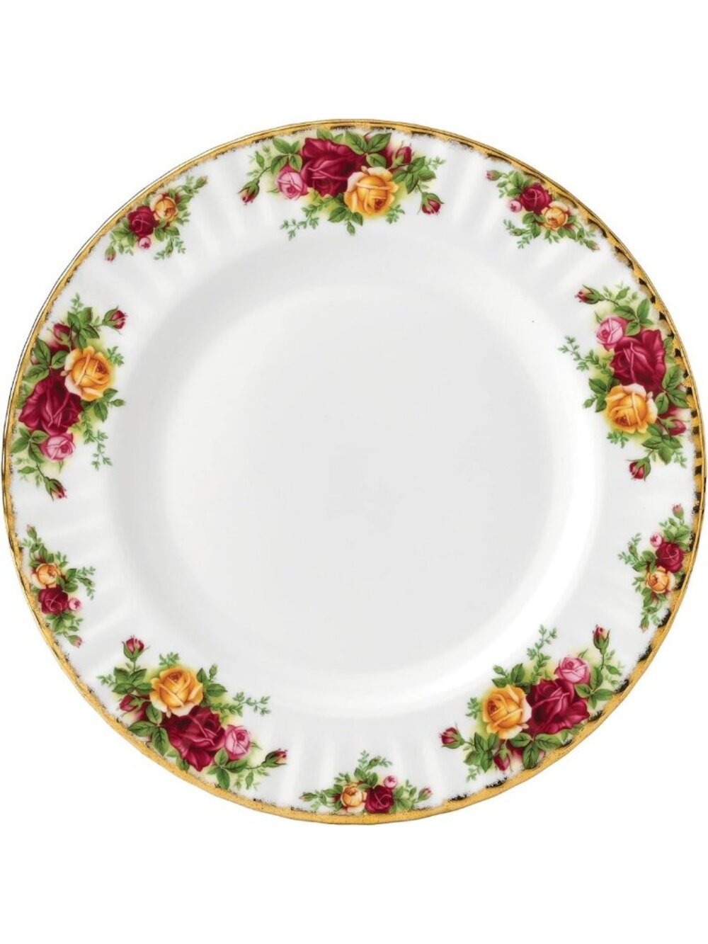 Vintage Floral Dinner Plate - Elegant Fine China, Old Country Roses Design, 10.5